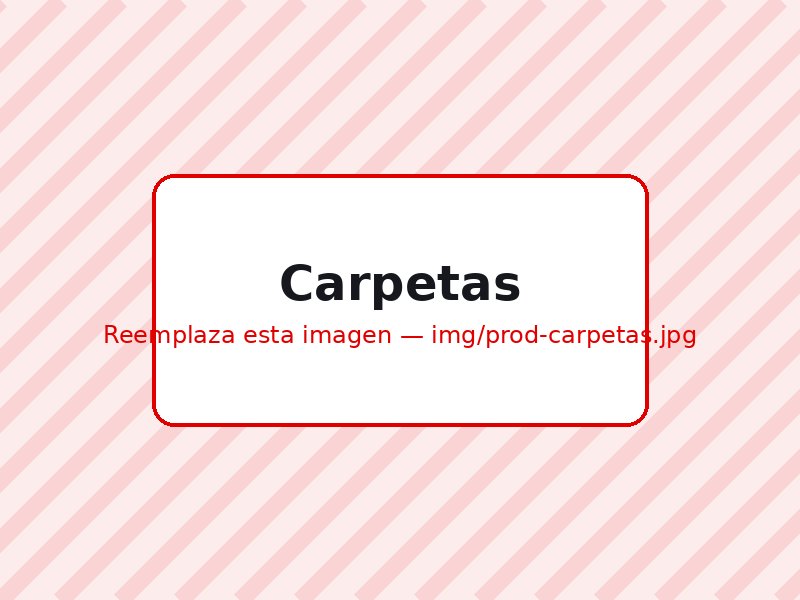 Ejemplo de Carpetas corporativas impresas por Gelper SAS